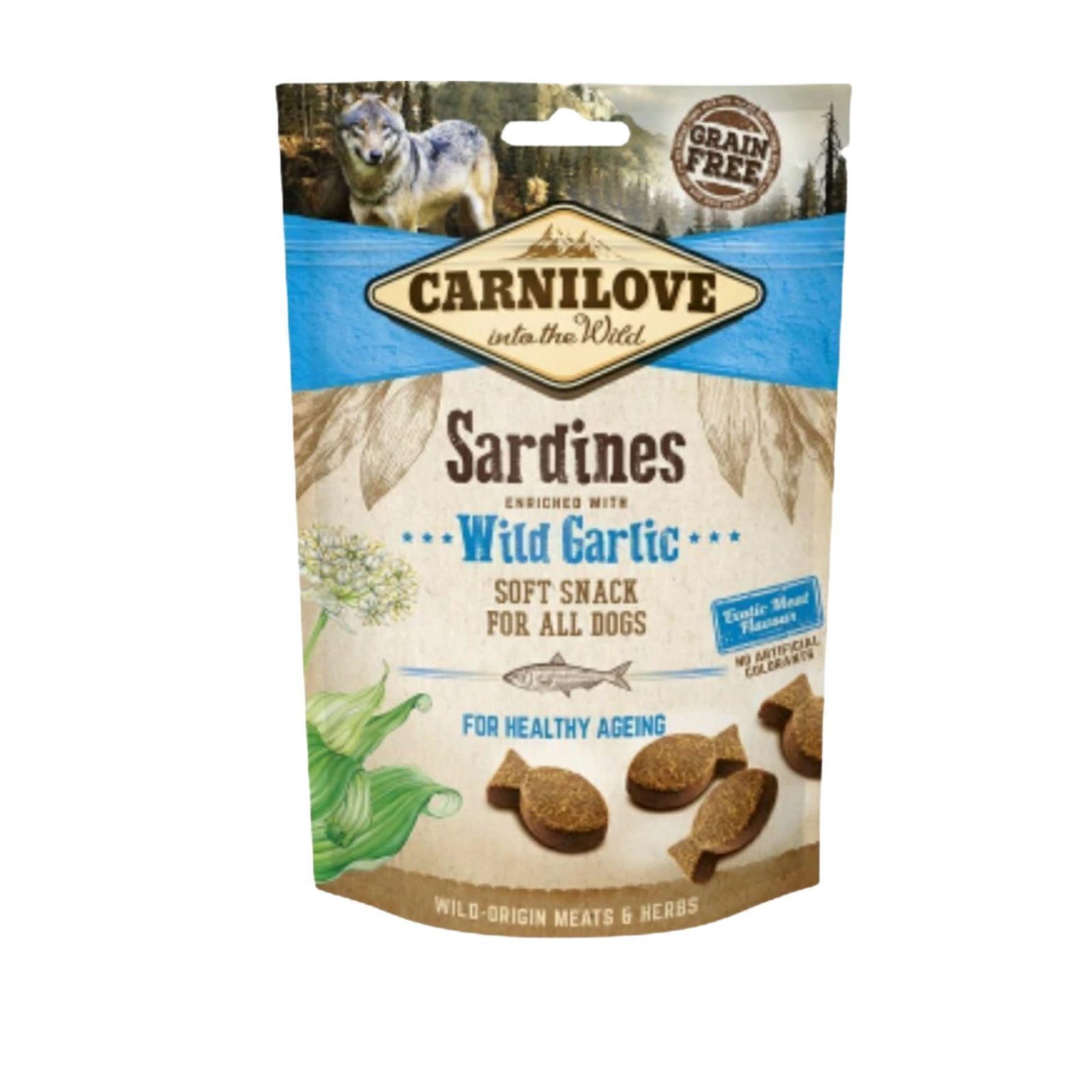 Carnilove - Snack Macio Sardinhas Enriquecidas com Alho Selvagem 200g