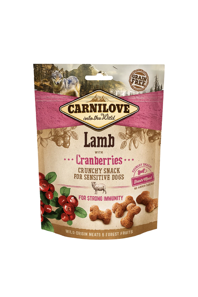 Petisco Crocante Cordeiro e Cranberries- Carnilove- 200G