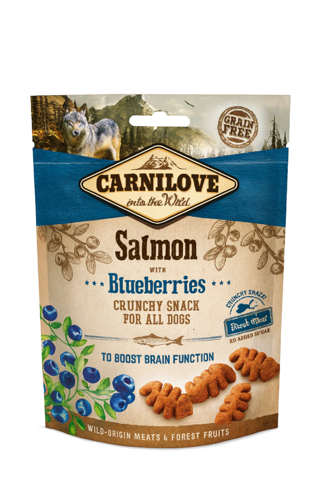Petisco Crocante Salmão e Mirtilos- Carnilove- 200G