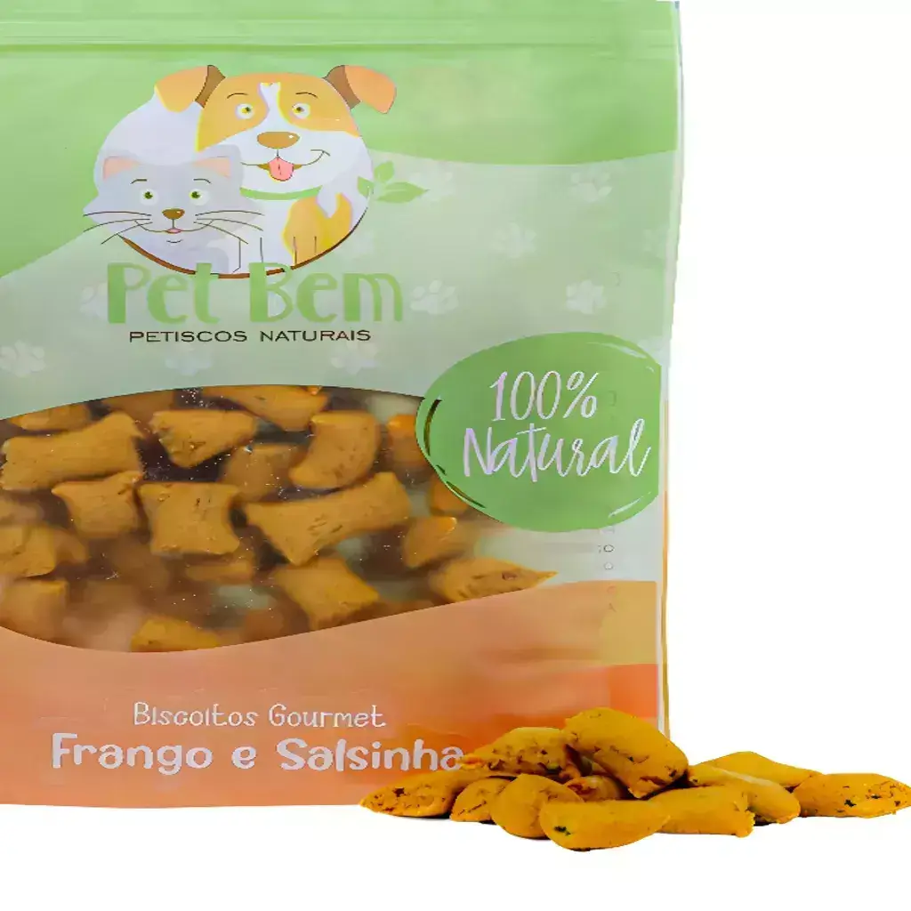 Biscoito Frango E Salsinha 100g -Petisco Natural Para Cães-Pet Bem - Imagem 2