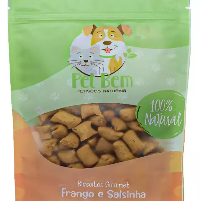 Petisco Natural Biscoito Gourmet Frango e Salsicha