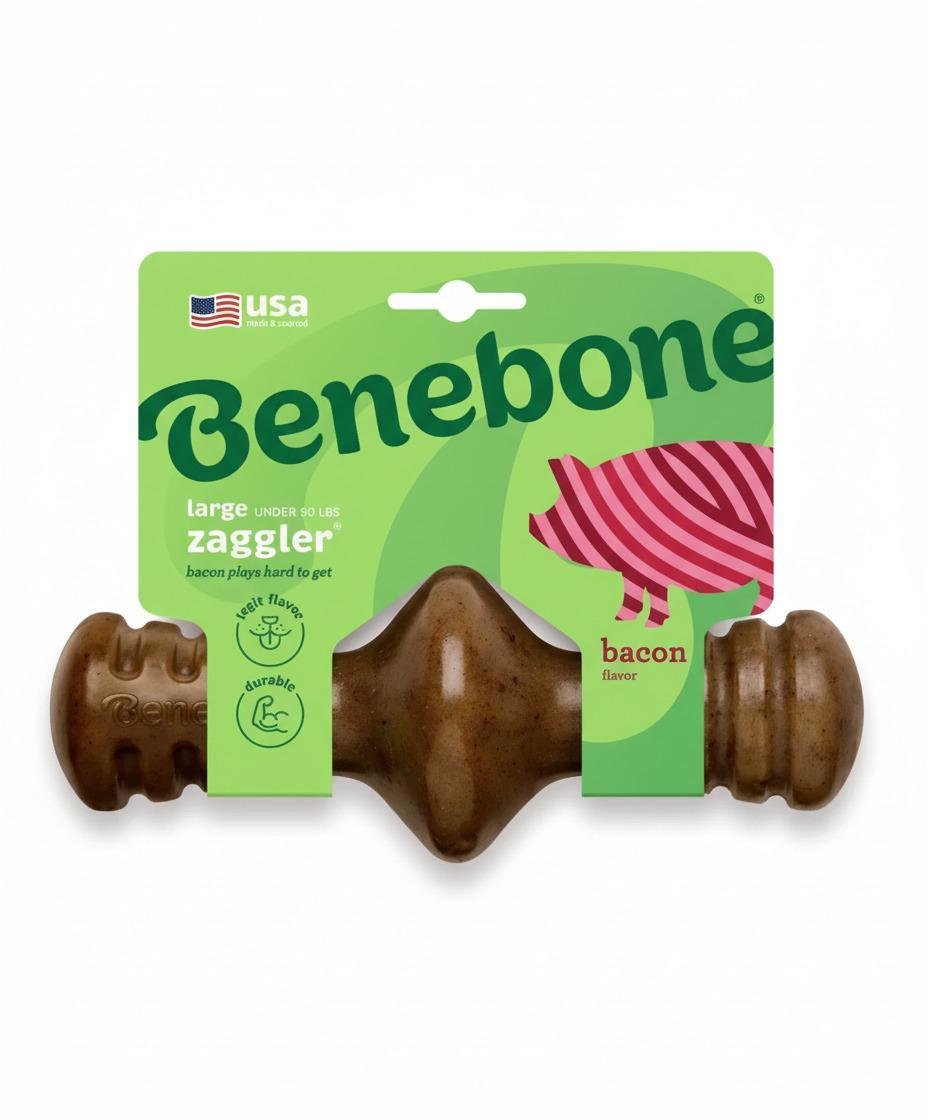 Mordedor de Nylon Bacon Zaggler- Benebone - Tamanho G