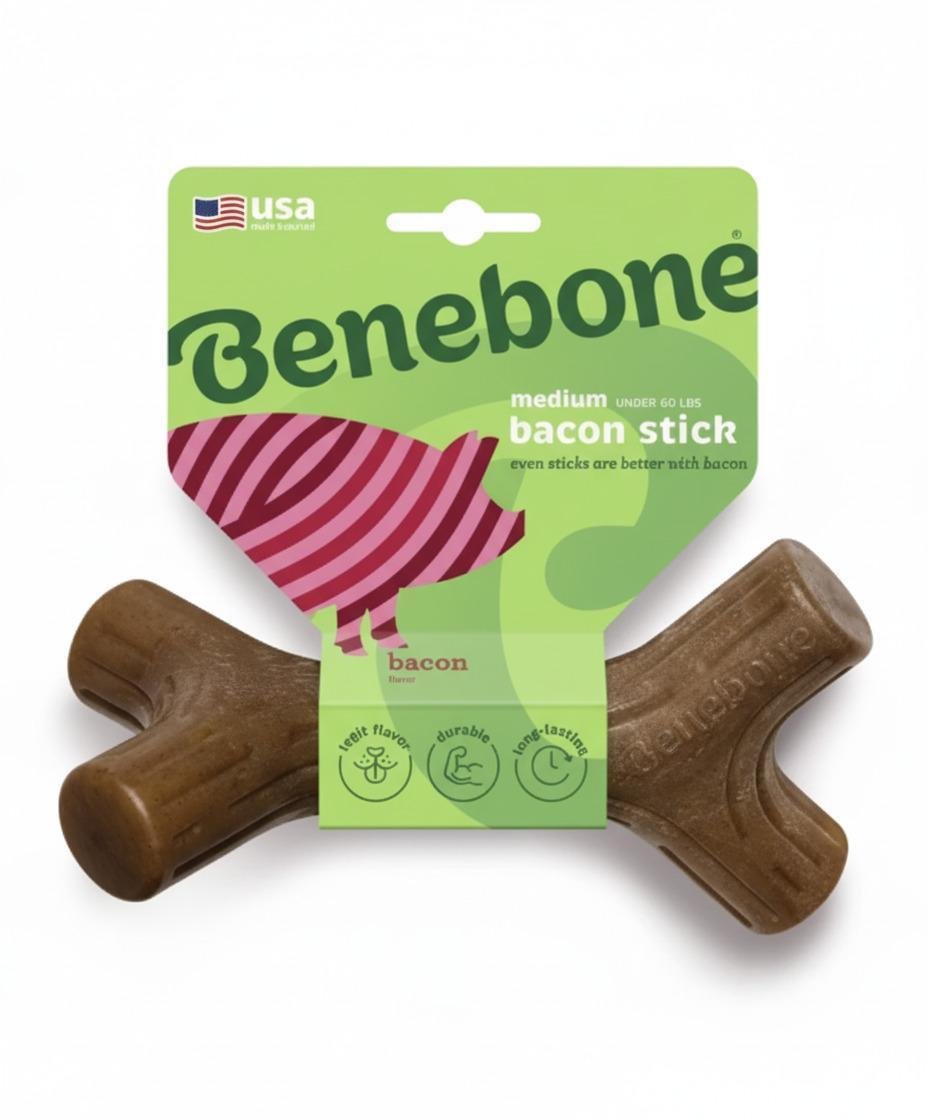 Mordedor de Nylon Bacon Stick - Benebone -Tamanho M