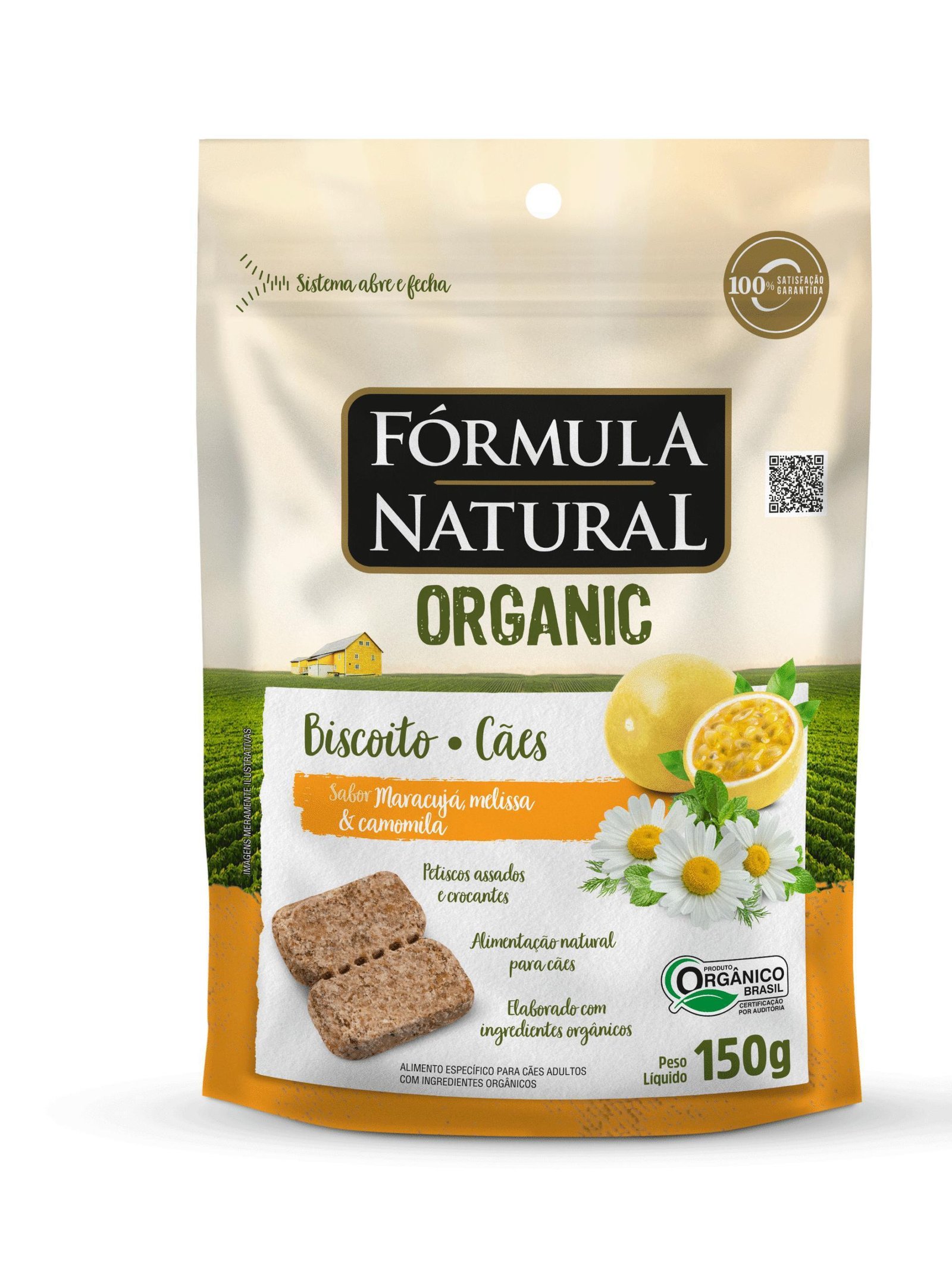 Biscoito Organic Sabor Maracujá, Melissa e Camomila- Fórmula Natural