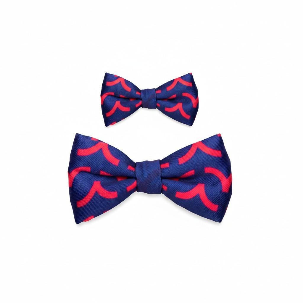 Gravata Para Cães ou Gatos-Onda Azul e Rosa-DogNerd - Imagem 2